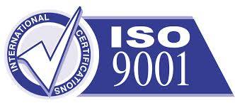 La imagen muestra el logo de la norma ISO 9001